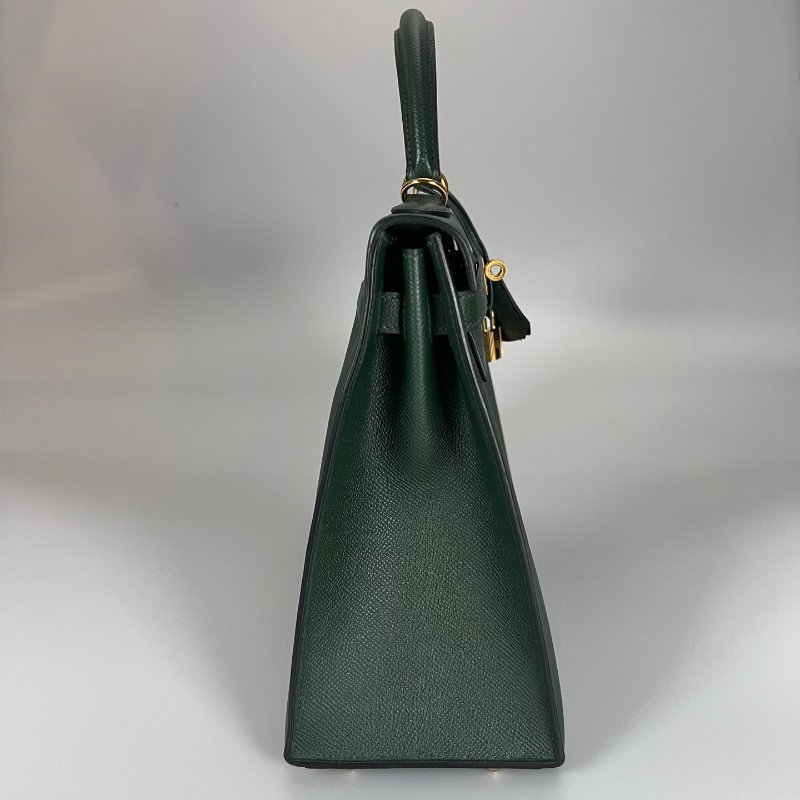 HERMES □R刻 EPSON皮 綠KELLY 32CM 包-3