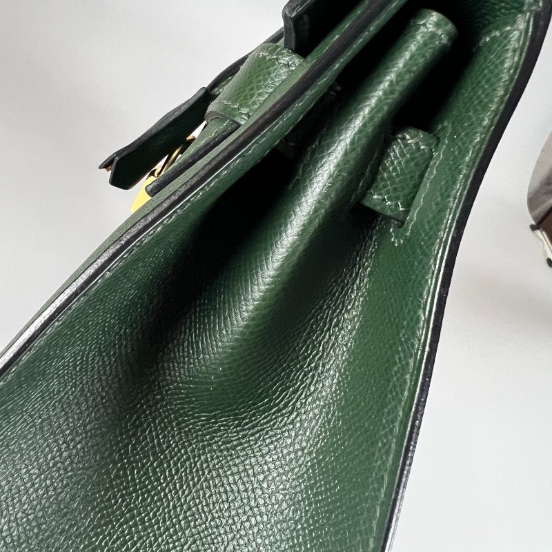 HERMES □R刻 EPSON皮 綠KELLY 32CM 包-6