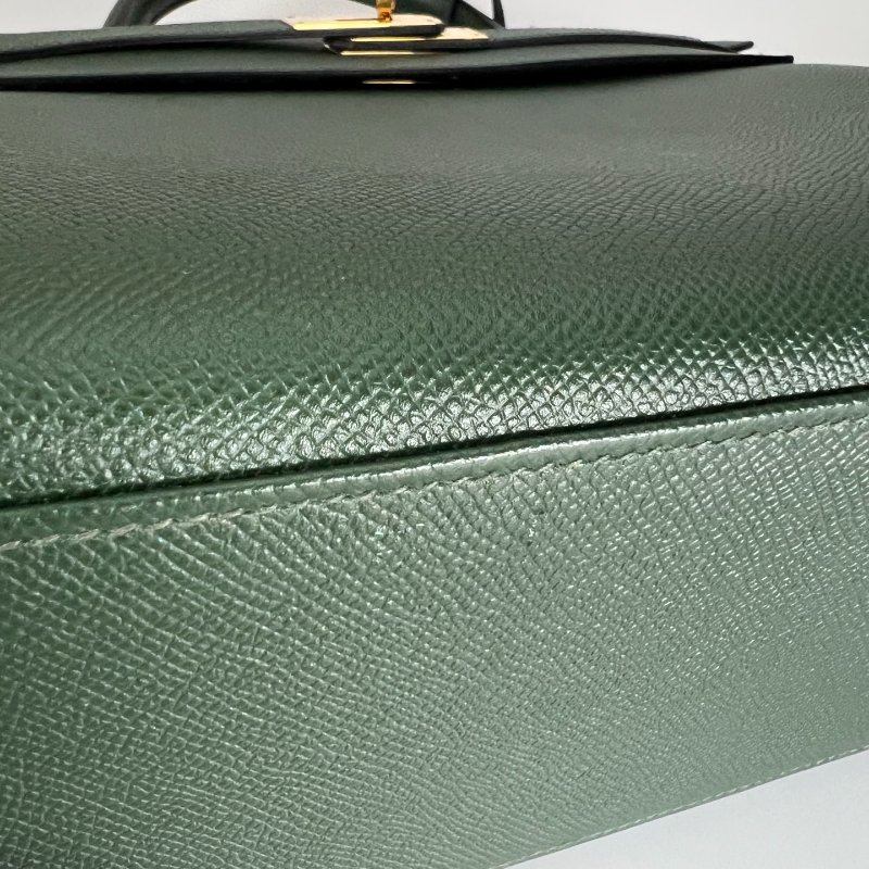 HERMES □R刻 EPSON皮 綠KELLY 32CM 包-11