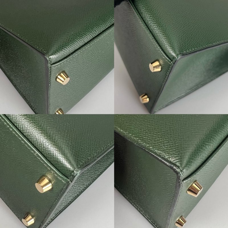 HERMES □R刻 EPSON皮 綠KELLY 32CM 包-12