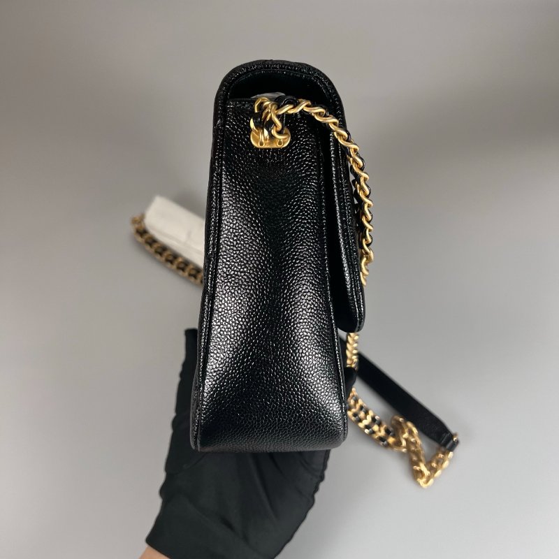 CHANEL CF黑荔枝側肩包22P AS3165/晶片款-2