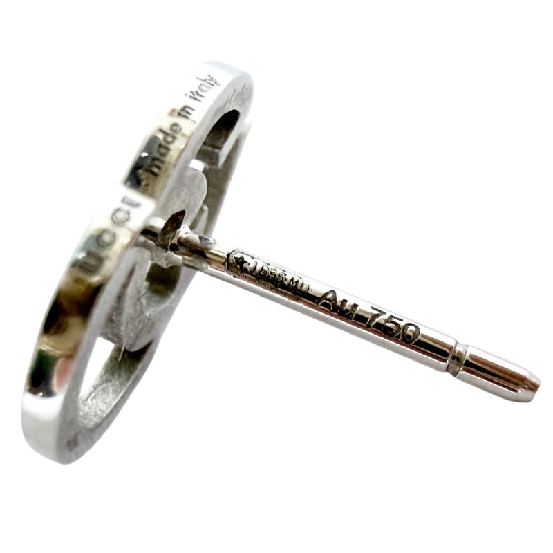 GUCCI GG Running 18K白金 單隻耳環-5