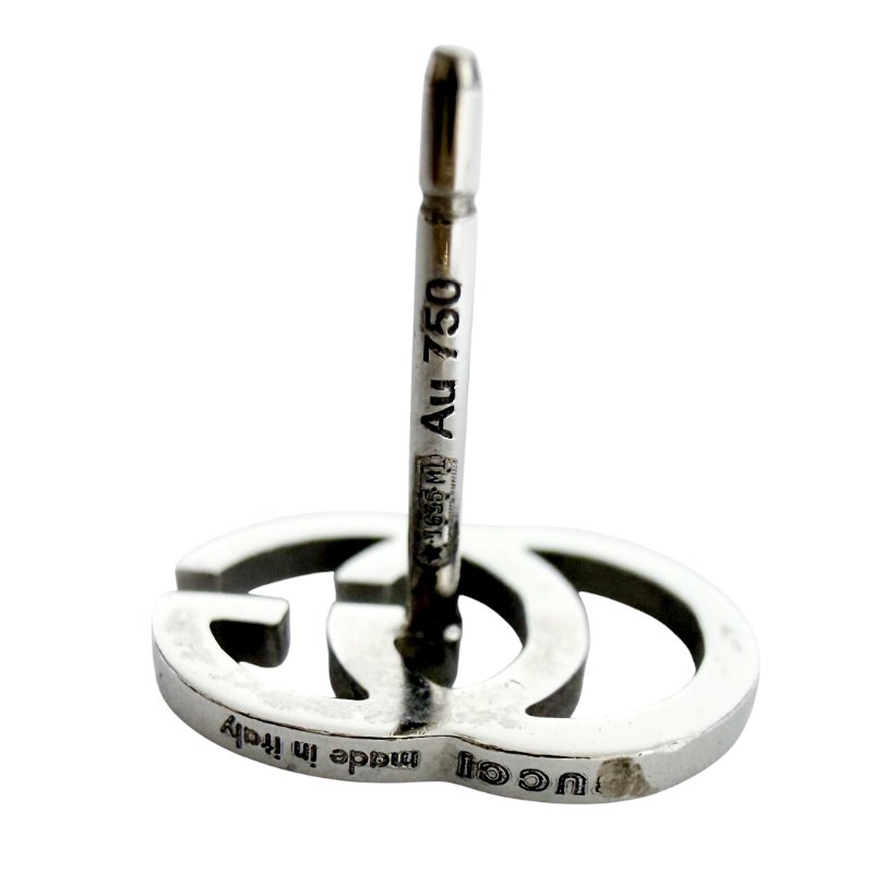 GUCCI GG Running 18K白金 單隻耳環-6