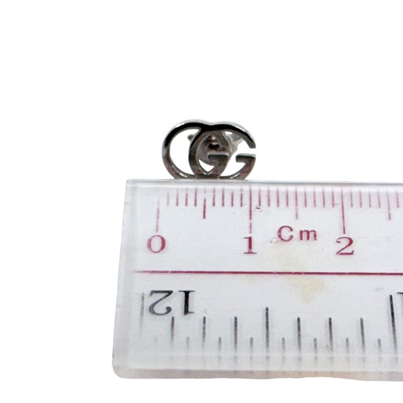 GUCCI GG Running 18K白金 單隻耳環-9