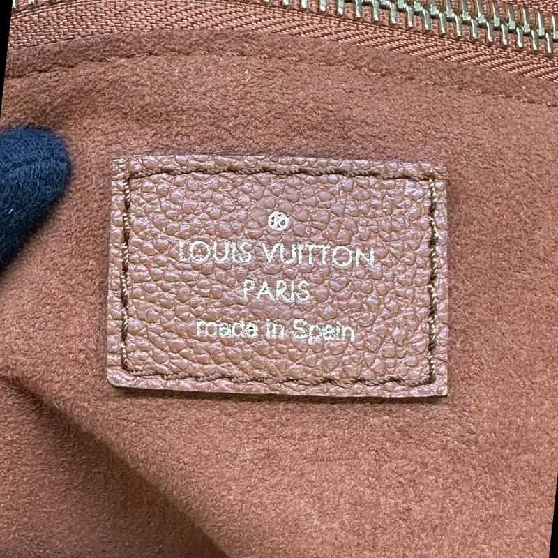 LV Neverfull MM金棕皮革托特包-7