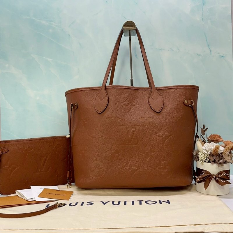 LV Neverfull MM皮革托特包-1