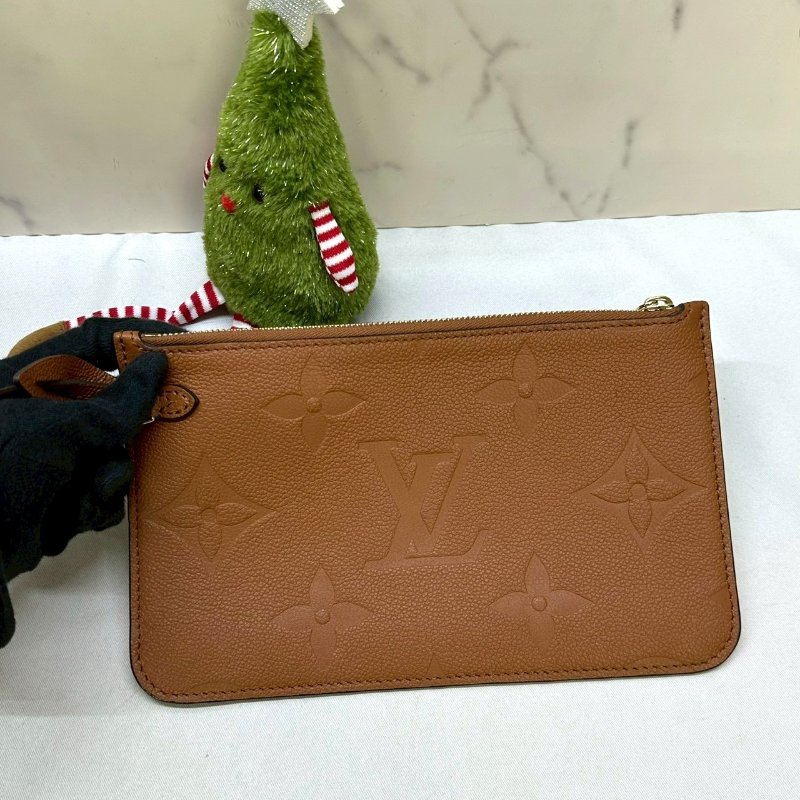 LV Neverfull MM棕色皮革托特包-5