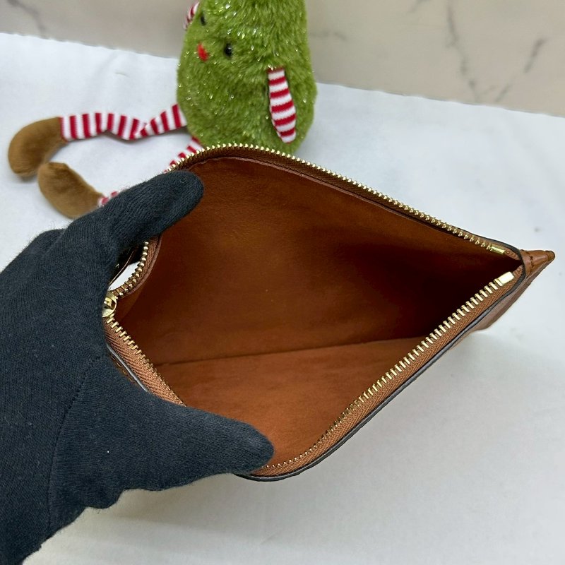 LV Neverfull MM棕色皮革托特包-6