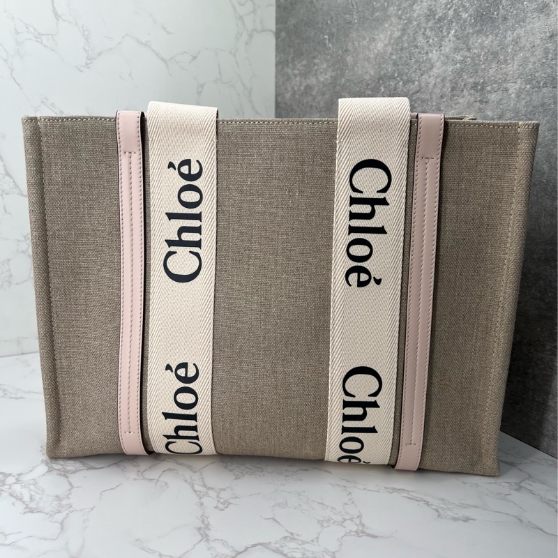 香緹國際精品 873 Chloe Woody 大號粉色-0