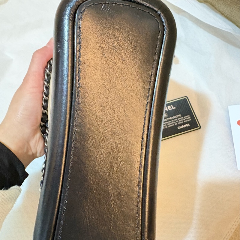 Chanel 流浪包 經典米黑配色 奶茶色小號-22
