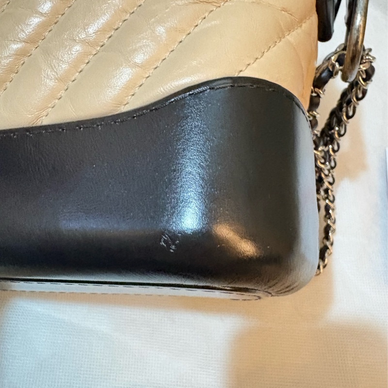 Chanel 流浪包 經典米黑配色 奶茶色小號-25