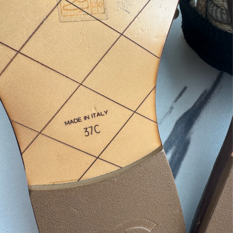 chanel麻花珍珠平底拖鞋 37C-24