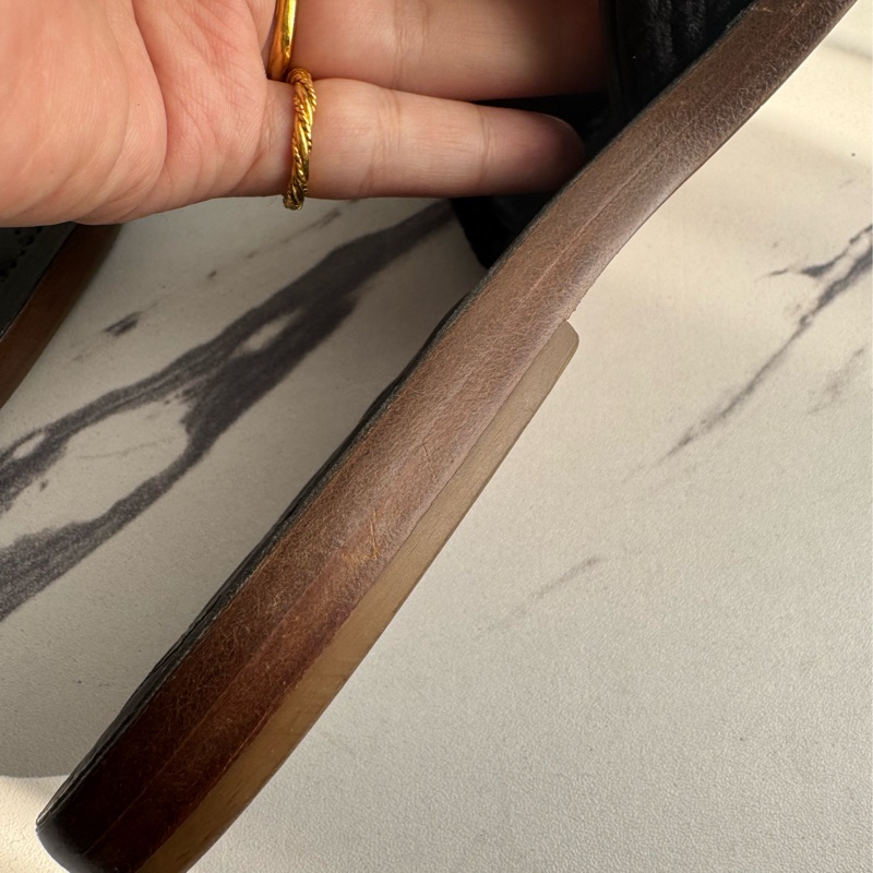 chanel麻花珍珠平底拖鞋 37C-27