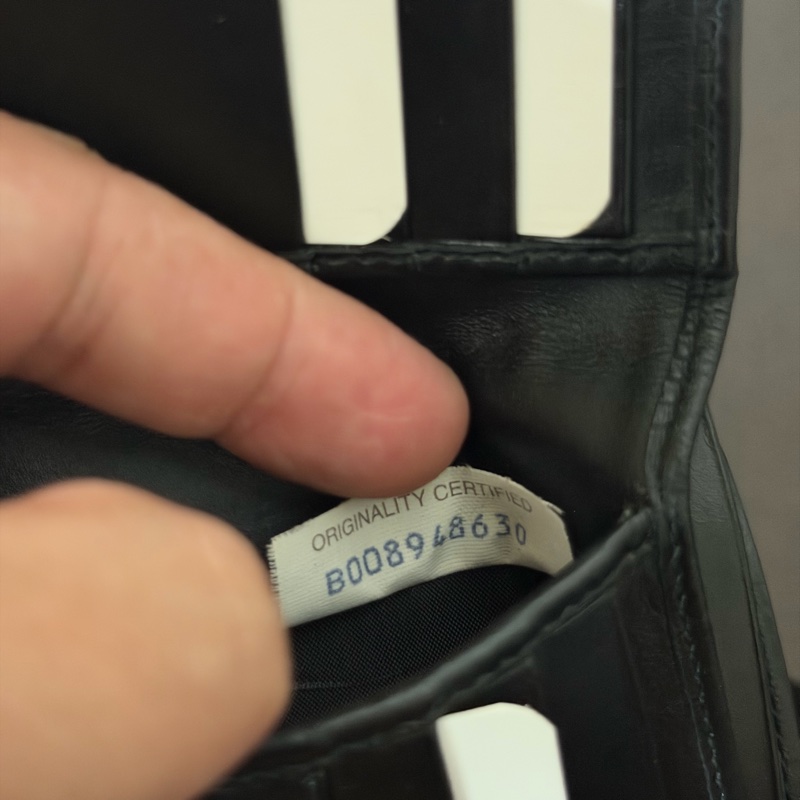 Bv經典編織黑色短夾-8