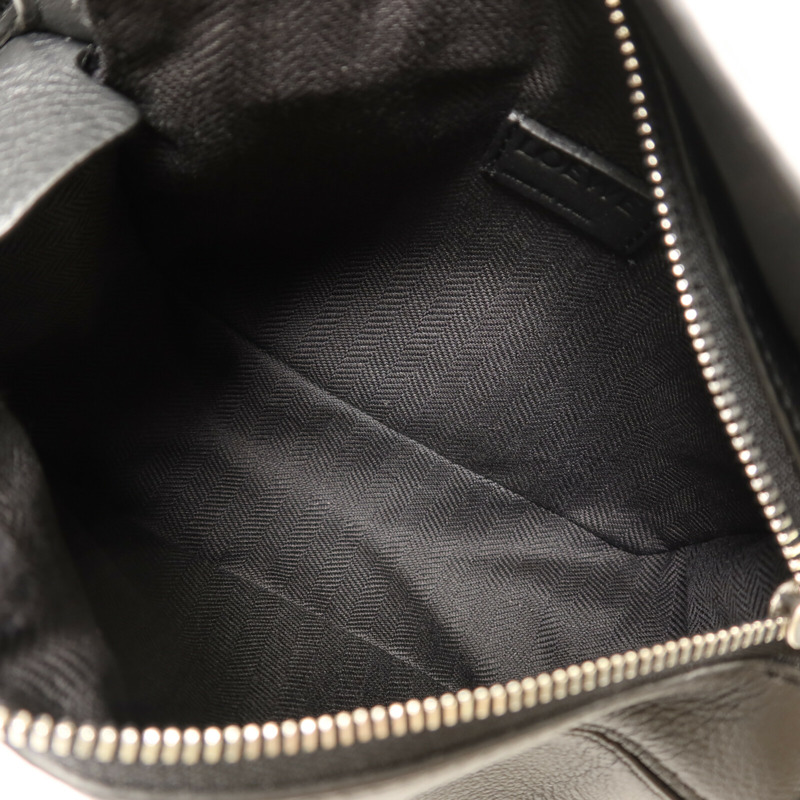 LOEWE 牛皮皮革Small Puzzle BumBag銀扣腰包-4