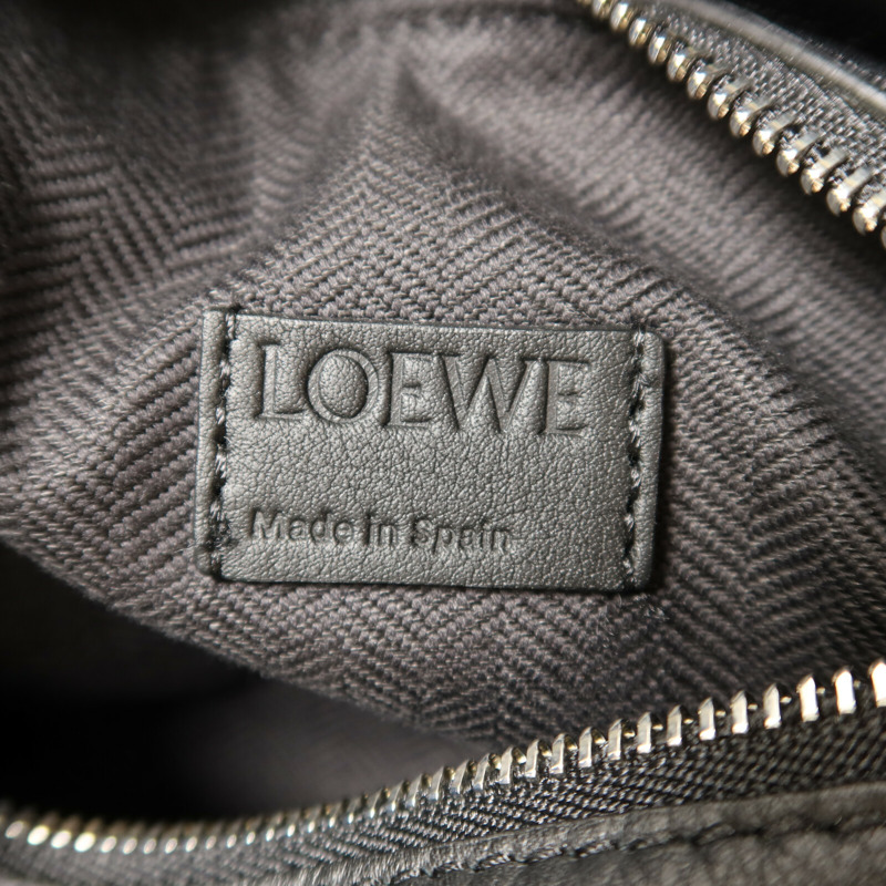 LOEWE 牛皮皮革Small Puzzle BumBag銀扣腰包-5