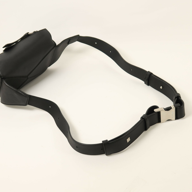 LOEWE 牛皮皮革Small Puzzle BumBag銀扣腰包-7