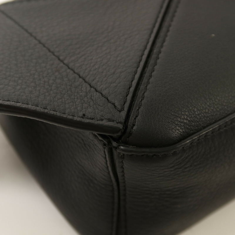 LOEWE 牛皮皮革Small Puzzle BumBag銀扣腰包-13