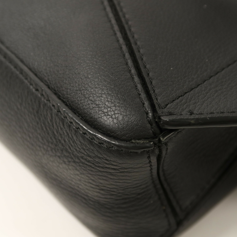 LOEWE 牛皮皮革Small Puzzle BumBag銀扣腰包-14