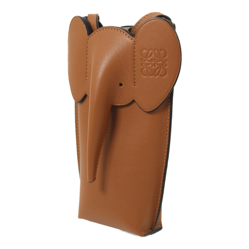 LOEWE 牛皮皮革Shoulder Bag銀扣肩背袋-2