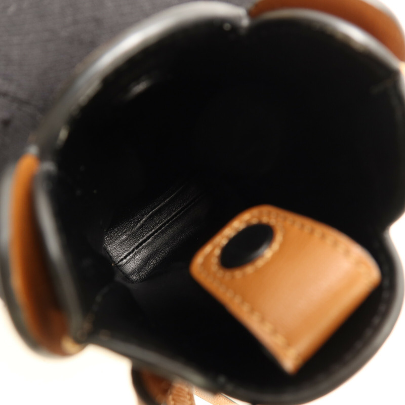 LOEWE 牛皮皮革Shoulder Bag銀扣肩背袋-4