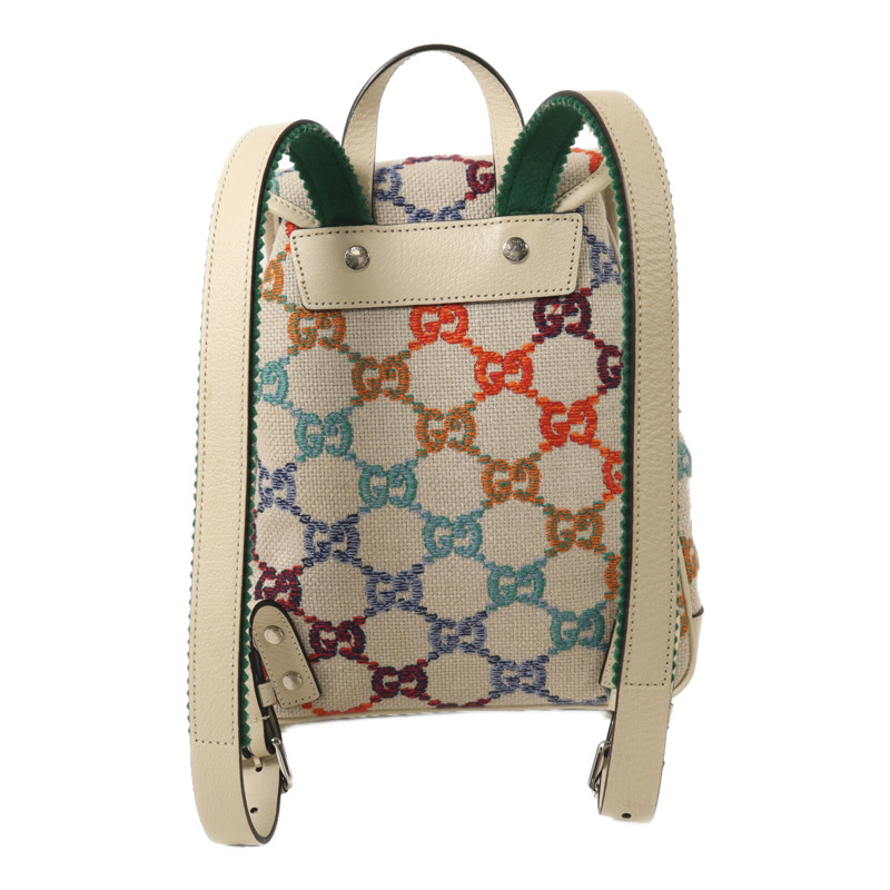 GUCCI 帆布Rucksack銀扣背包-1
