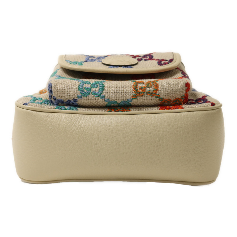 GUCCI 帆布Rucksack銀扣背包-3