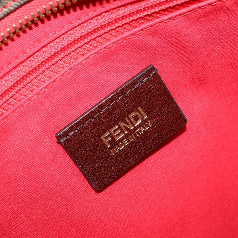 【日本直送】FENDI Zucca 帆布手提包黑棕色正品 YKZ029A-16