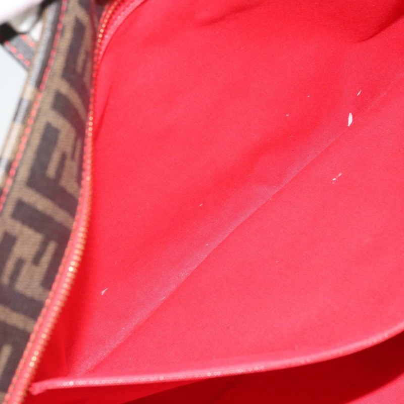 【日本直送】FENDI Zucca 帆布手提包黑棕色正品 YKZ029A-20