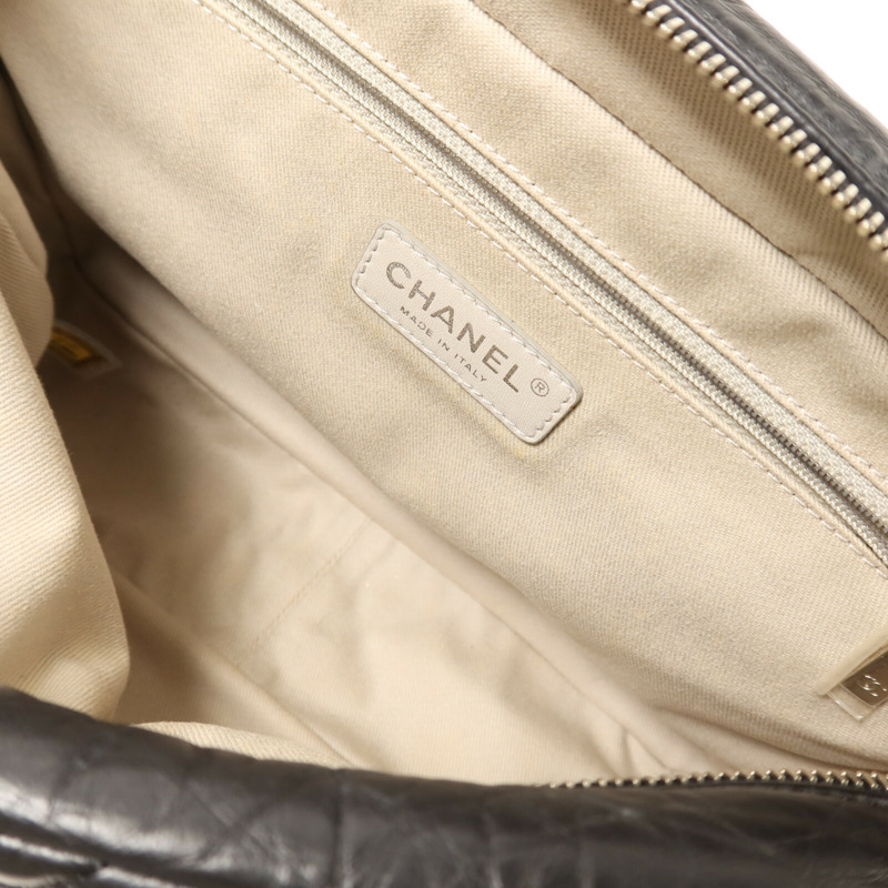 CHANEL 牛皮皮革Chain Shoulder銀扣鏈帶肩背袋-5