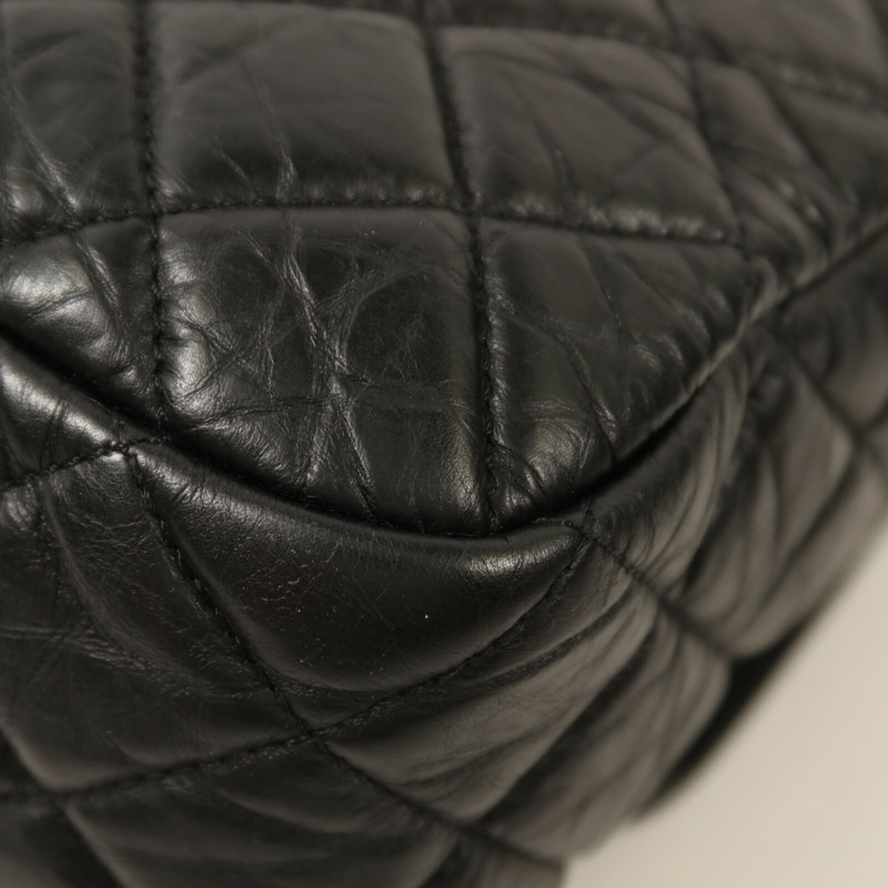 CHANEL 牛皮皮革Chain Shoulder銀扣鏈帶肩背袋-15