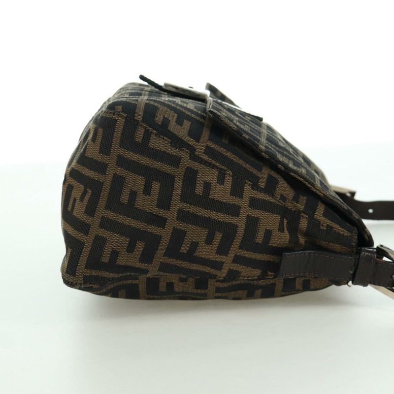 【日本直送】FENDI Zucca帆布Mamma Baguette單肩包 棕色/黑色 正品 YKZ037SAV-3