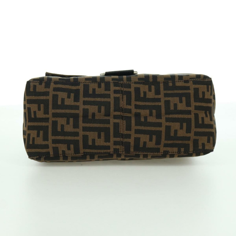 【日本直送】FENDI Zucca帆布Mamma Baguette單肩包 棕色/黑色 正品 YKZ037SAV-4