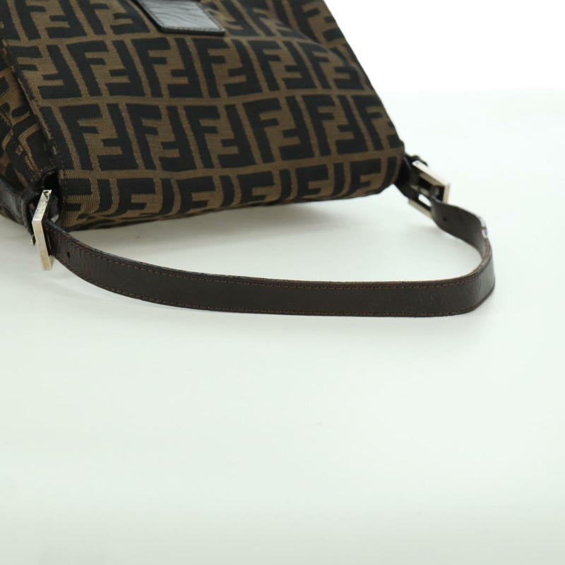 【日本直送】FENDI Zucca帆布Mamma Baguette單肩包 棕色/黑色 正品 YKZ037SAV-6