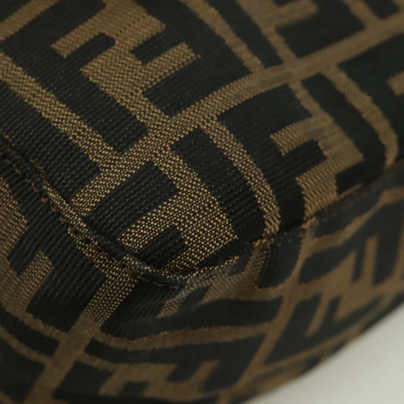 【日本直送】FENDI Zucca帆布Mamma Baguette單肩包 棕色/黑色 正品 YKZ037SAV-14