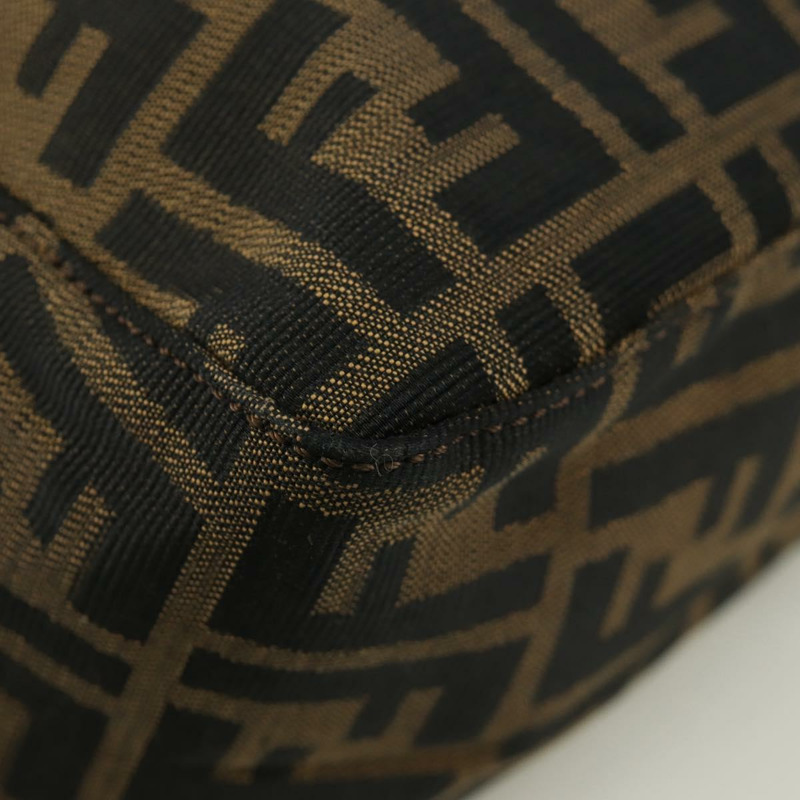 【日本直送】FENDI Zucca帆布Mamma Baguette單肩包 棕色/黑色 正品 YKZ037SAV-16