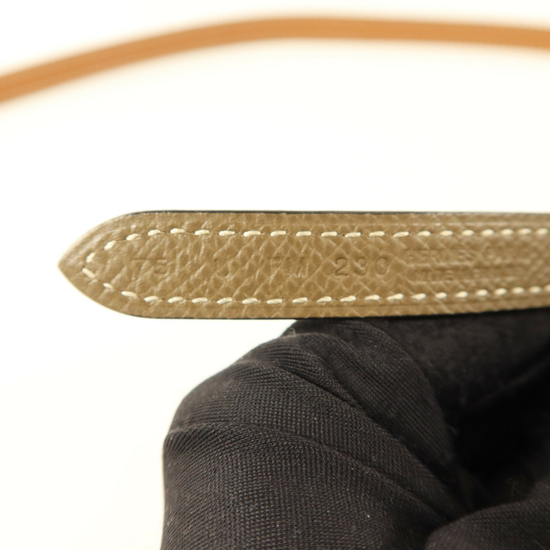 HERMES Epsom皮革Gamma Reversible Belt 75cm皮帶Etoupe-5