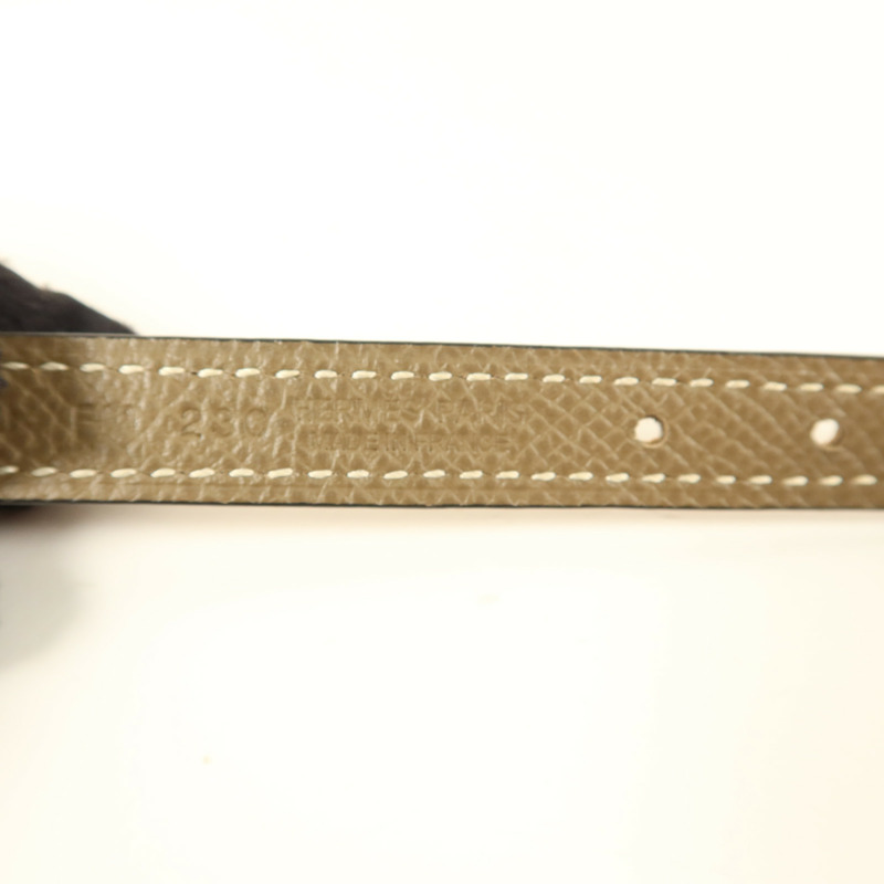 HERMES Epsom皮革Gamma Reversible Belt 75cm皮帶Etoupe-6