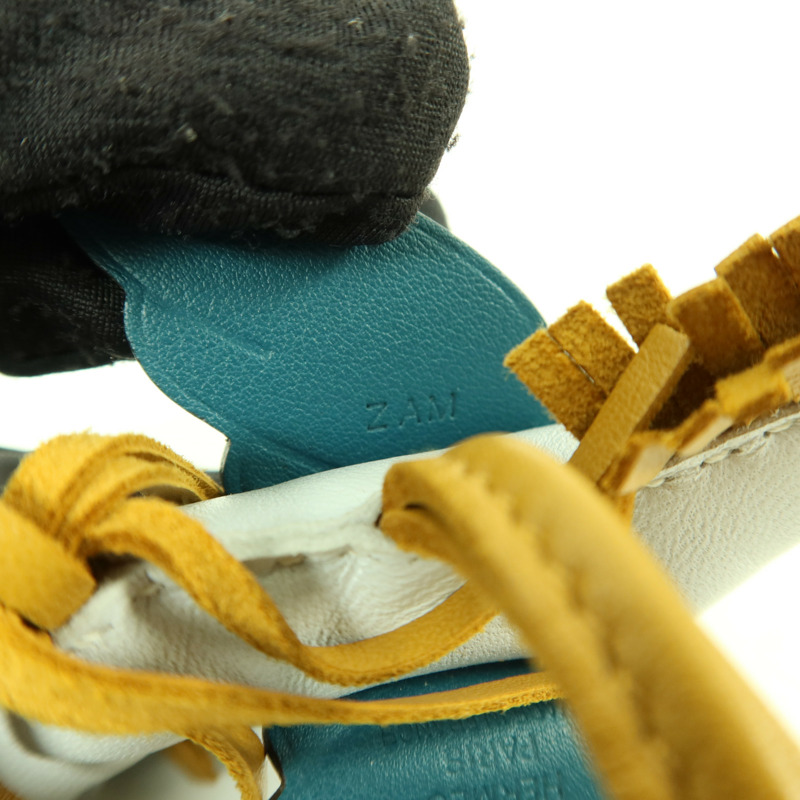 HERMES Milo皮革/Swift皮革Rodeo Pegase PM掛飾Bleu Brume/Sesame/Vert Bosphore-5