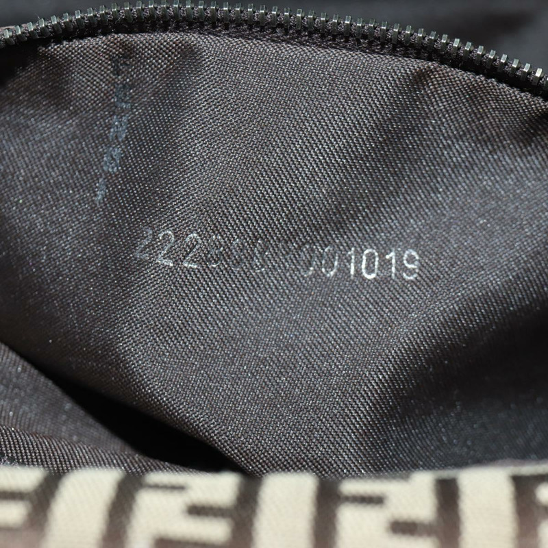 【日本直送】FENDI Zucchino帆布Mamma水桶手袋 米色 銀色 正品 am11099V-10