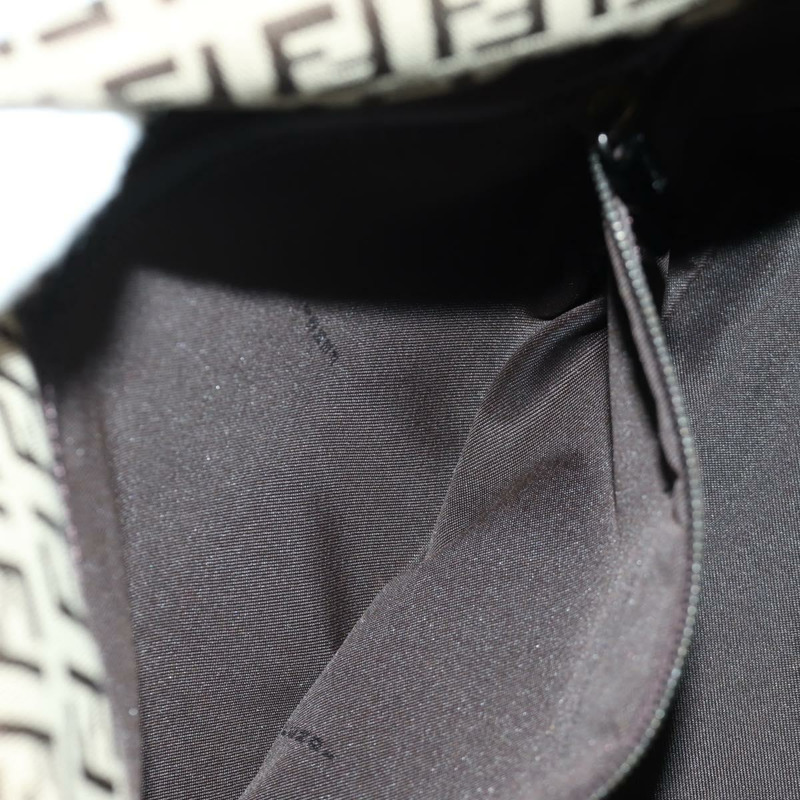 【日本直送】FENDI Zucchino帆布Mamma水桶手袋 米色 銀色 正品 am11099V-24