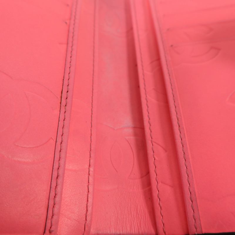 CHANEL 牛皮皮革Cambon Bifold Wallet銀扣錢包-16