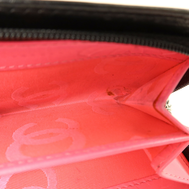 CHANEL 牛皮皮革Cambon Bifold Wallet銀扣錢包-20