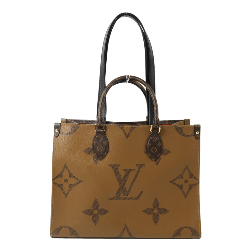 LOUIS VUITTON Monogram Giant/Monogram Reverse On The Go MM金扣手挽肩背兩用袋-1
