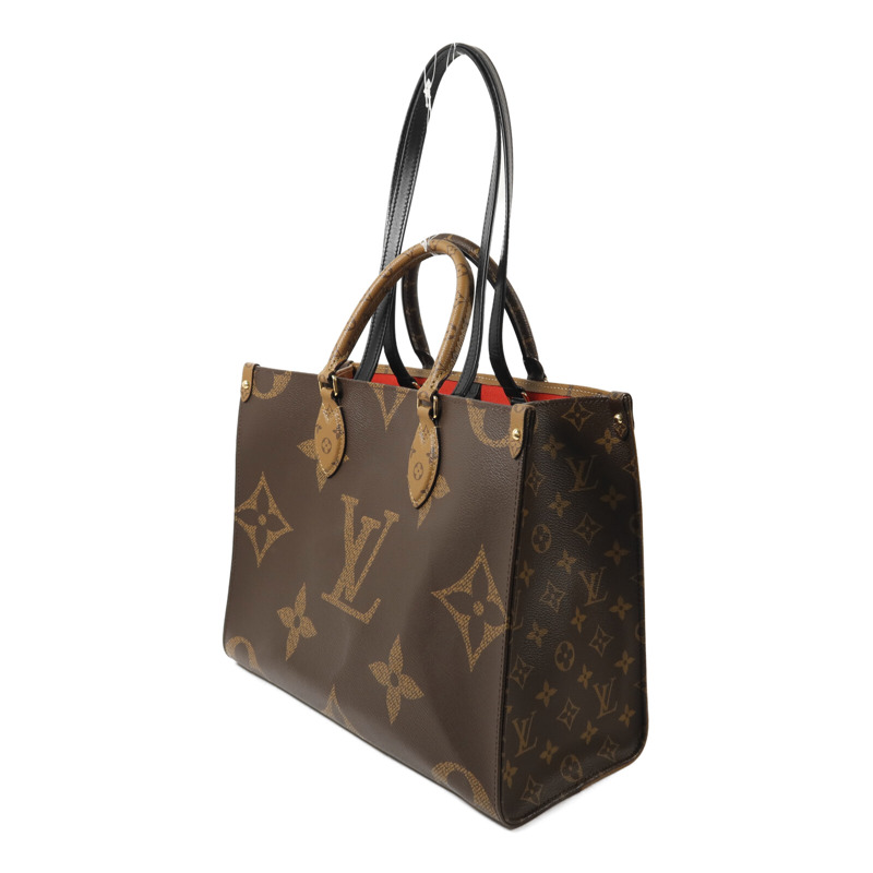 LOUIS VUITTON Monogram Giant/Monogram Reverse On The Go MM金扣手挽肩背兩用袋-2