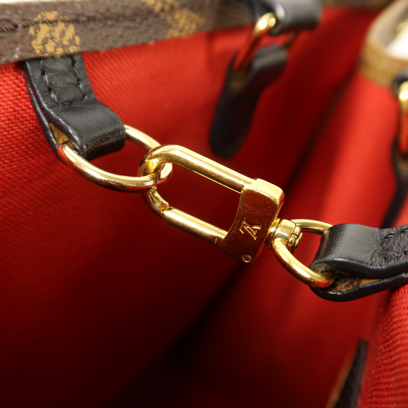LOUIS VUITTON Monogram Giant/Monogram Reverse On The Go MM金扣手挽肩背兩用袋-9