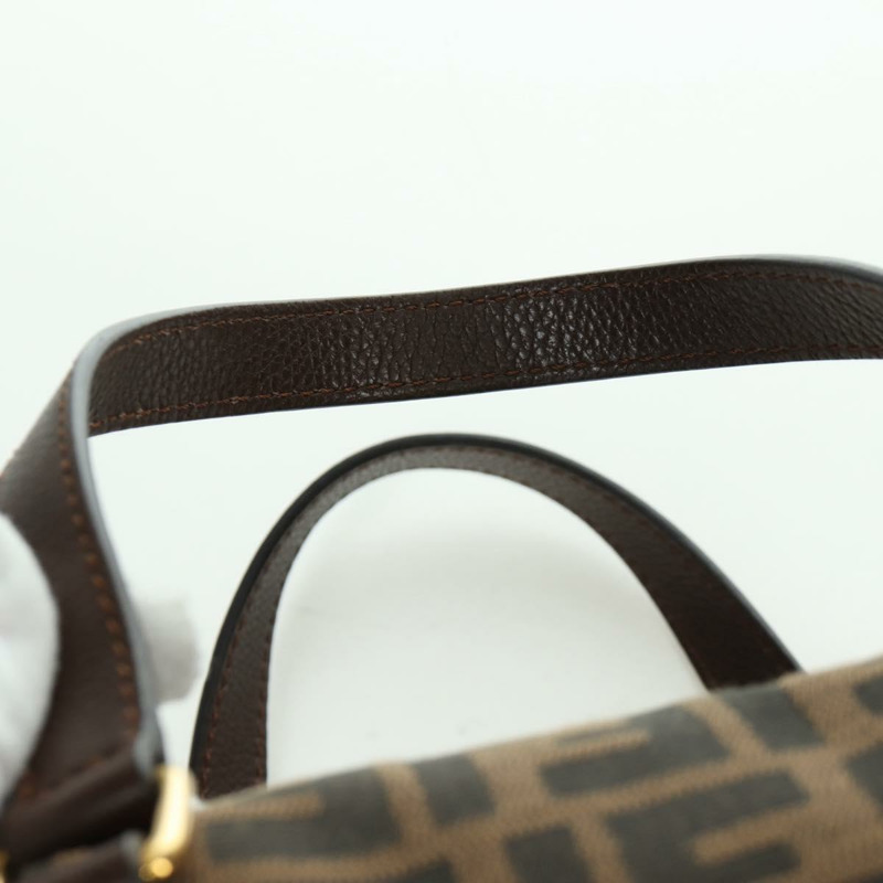 【日本直送】FENDI Zucca帆布手提包 黑色棕色 正品 am11067V-7