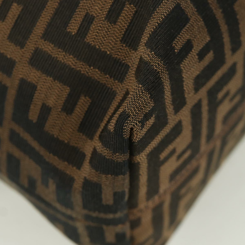 【日本直送】FENDI Zucca帆布手提包 黑色棕色 正品 am11067V-13