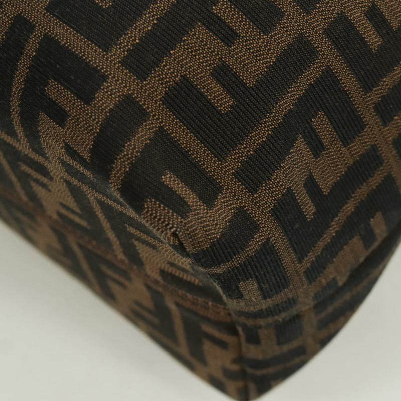 【日本直送】FENDI Zucca帆布手提包 黑色棕色 正品 am11067V-14
