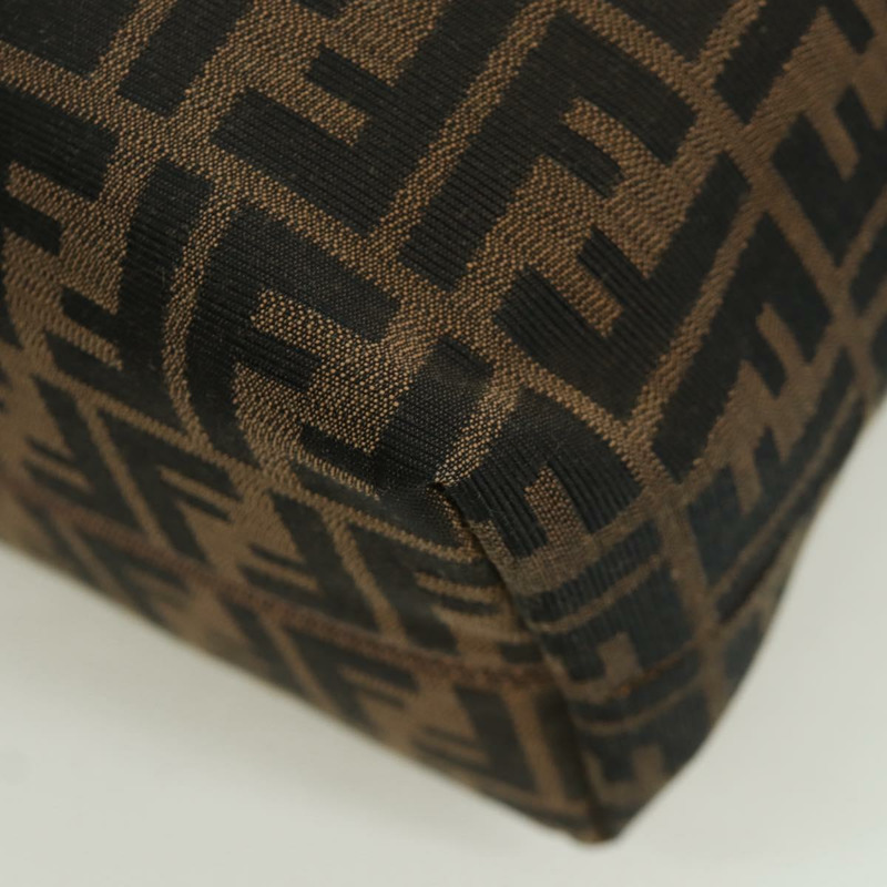 【日本直送】FENDI Zucca帆布手提包 黑色棕色 正品 am11067V-16